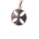 Přívěsek  stříbrný  - Keltský kulatý kříž