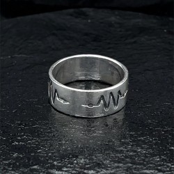 Prsten stříbrný - kruh - hadi