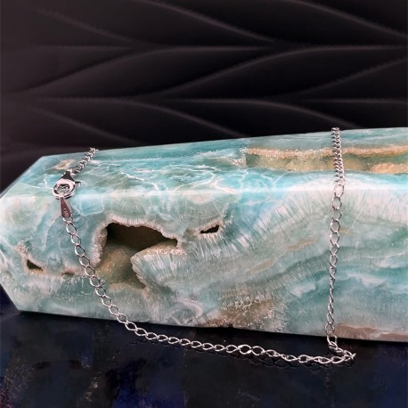 Řetízek stříbrný - pancer - rhodium