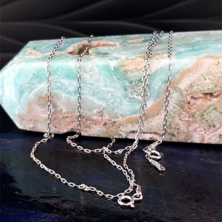 Řetízek stříbrný - anker - rhodium