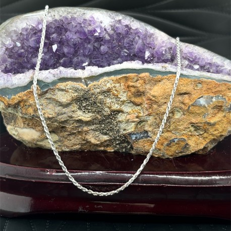 Řetízek stříbrný - valis - rhodium