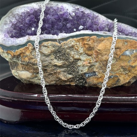 Řetízek stříbrný - valis - rhodium