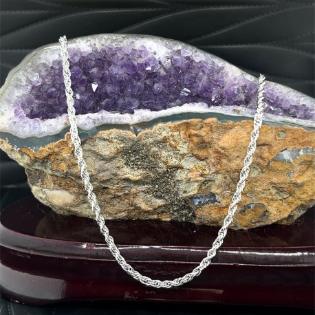 Řetízek stříbrný - valis - rhodium