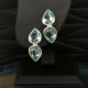 Náušnice stříbrné - Kapky topas