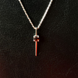 Přívěsek stříbrný - almandin