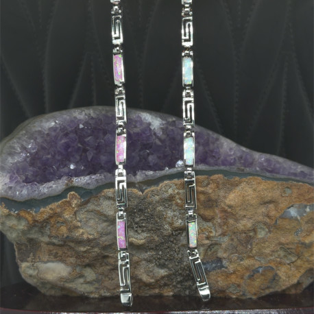 Náramek  stříbrný - opalit