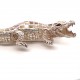 Krokodyl -  brož s perletí ručně vkládanou