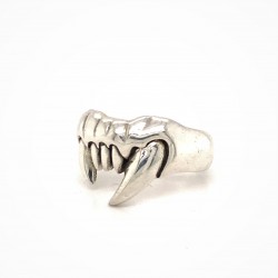 Prsten stříbrný -  Zuby