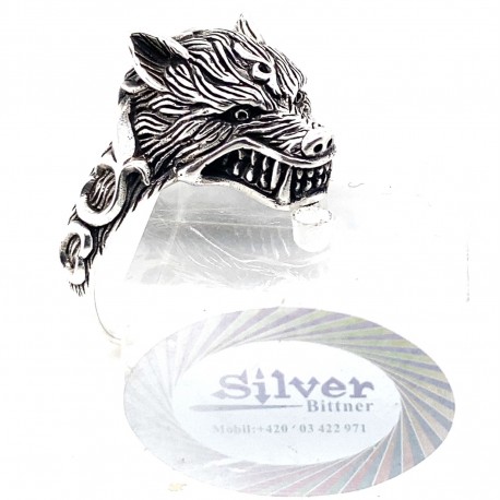 Prsten stříbrný -  Vlkodlak