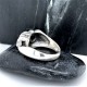 Prsten stříbrný - Pěst s lebkami