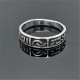Prsten stříbrný - Kruh symboly proplétané