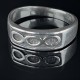 Prsten stříbrný -  Kruh ornament 3 ovály