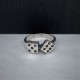 Prsten stříbrný AG 925 kostky
