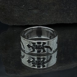 Prsten stříbrný - Kruh ještěrky