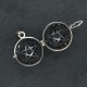 Přívěsek stříbrný - otevírací koule - pentagram s keltským uzlem